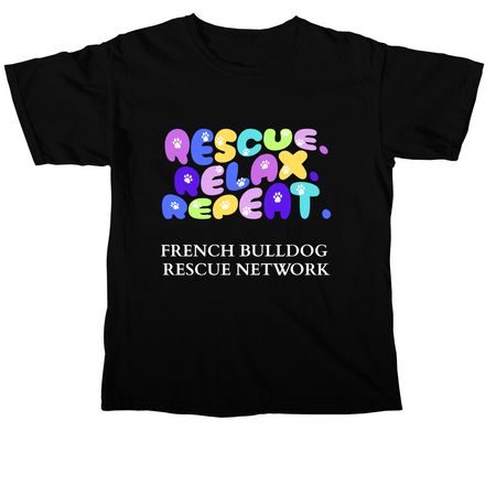 Rescue, Relax, Repeat!, a Black Comfort Colors Unisex Tee