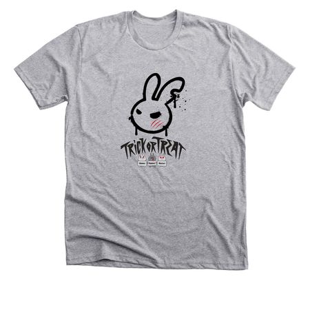 Spooky Trick or Treat, a Athletic Heather Premium Unisex Tee