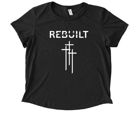 Rebuilt, a Space Black Allmade Eco Triblend Women?s Scoop Neck Tee