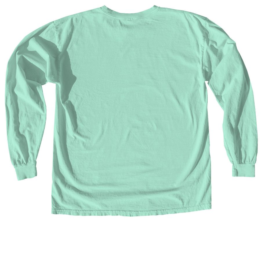 Great Blue Heron BEAT Shirts (black font), a Island Reef Comfort Colors Long Sleeve Tee (back-view)