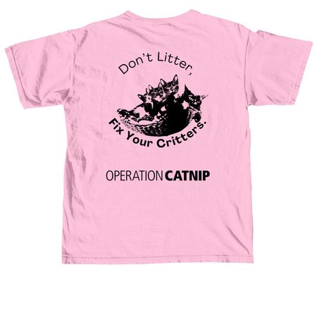 Kitten Shelter Diversion Tee, a Blossom Comfort Colors Unisex Tee (back-view)