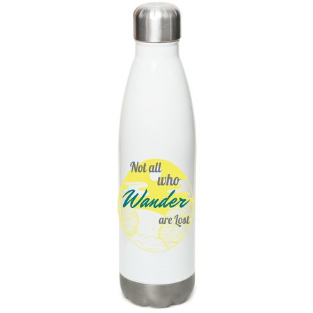 Wanderlust WB, a White Stainless Steel Water Bottle