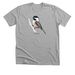 Black-capped Chickadee T-Shirt, a Athletic Heather Premium Unisex Tee