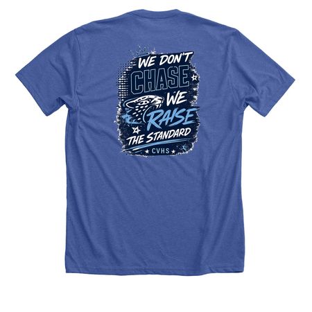 Jaguar Print Canyon View, a Solid True Royal Premium Unisex Tee (back-view)