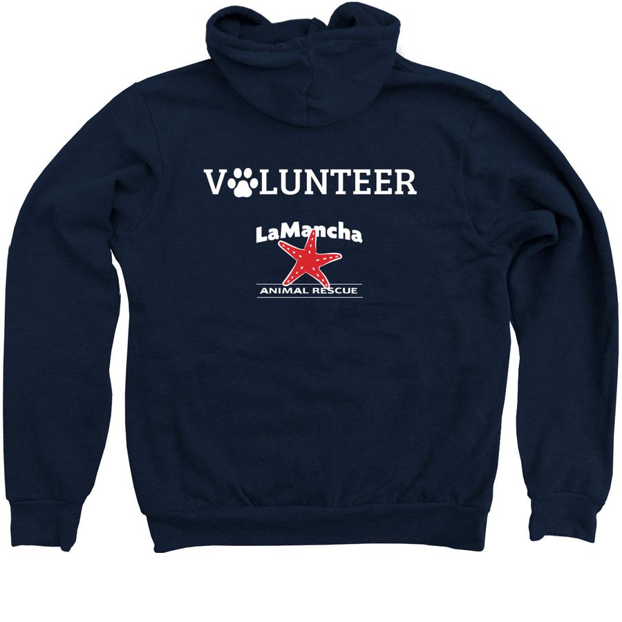 LaMancha - Making a Difference VOLUNTEERING, a Navy Zip Up Hoodie (back-view)