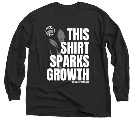 This Shirt Sparks Growth, a Black Classic Long Sleeve Tee
