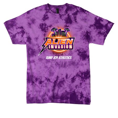 Alien Invasion T-Shirt, a Purple Crystal Tie Dye Tee