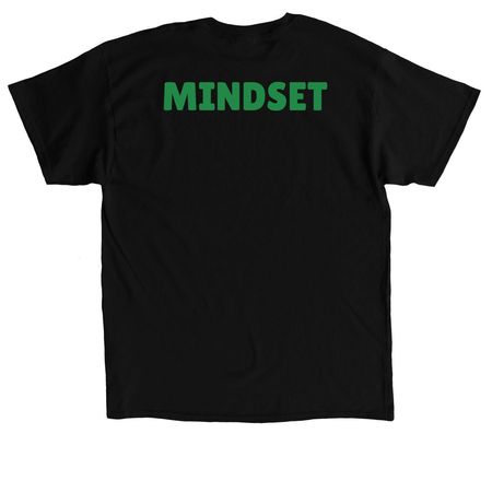 MINDSET&nbsp;, a Black Classic Unisex Tee (back-view)