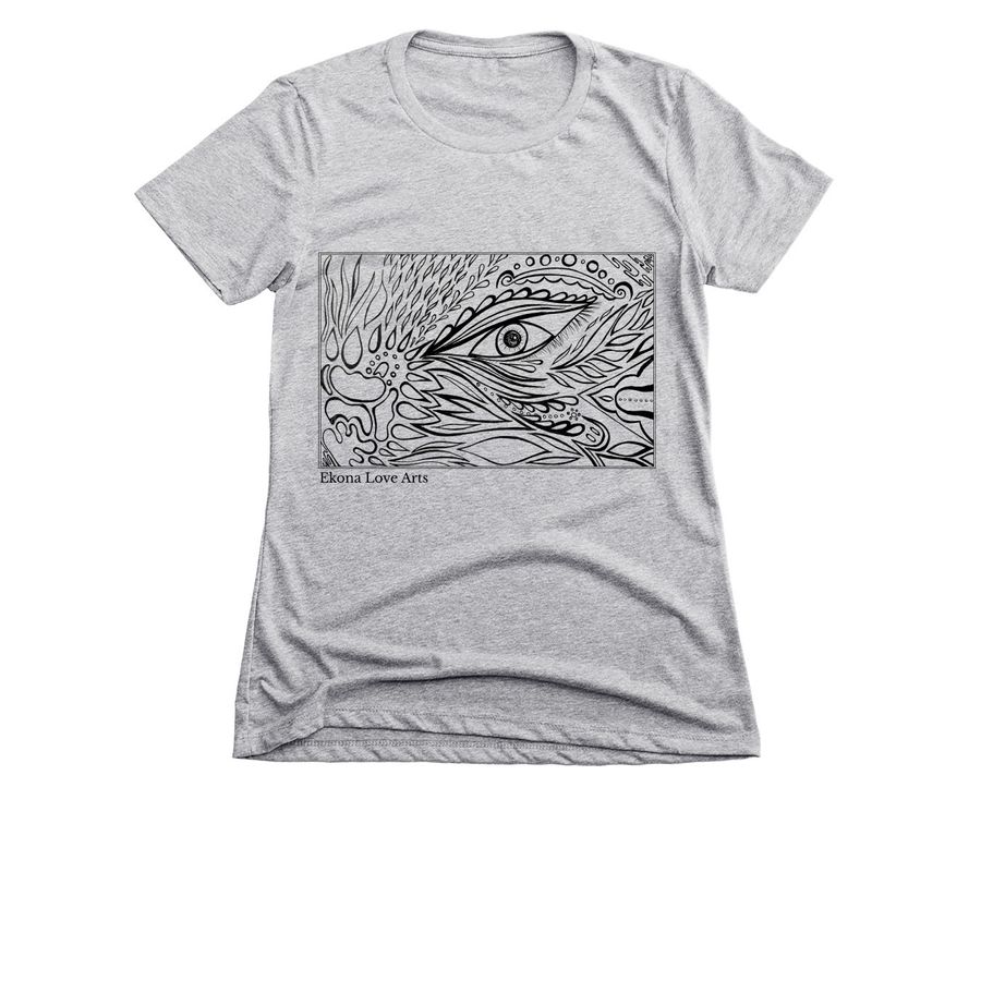 Can You See It? Apparel, a Dark Heather Grey Women's Slim Fit Tee