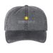 Logo Dad Hat, a Black Printed Pigment Dye Baseball Cap