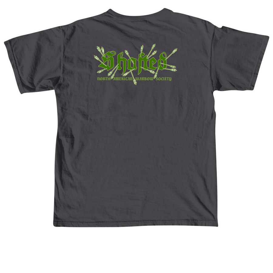 Premium "Shafted" Color Comfort Unisex Tee (a, a Graphite Comfort Colors Unisex Tee (back-view)