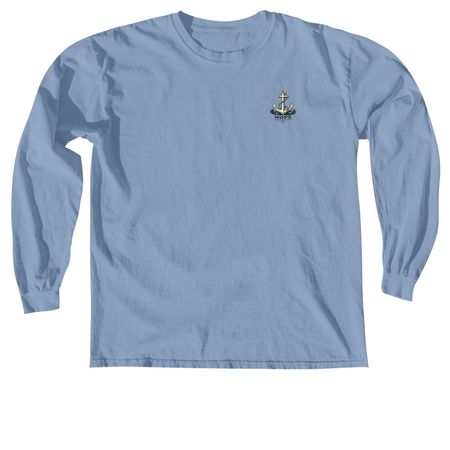 Anchor of Hope, a Washed Denim Comfort Colors Long Sleeve Tee