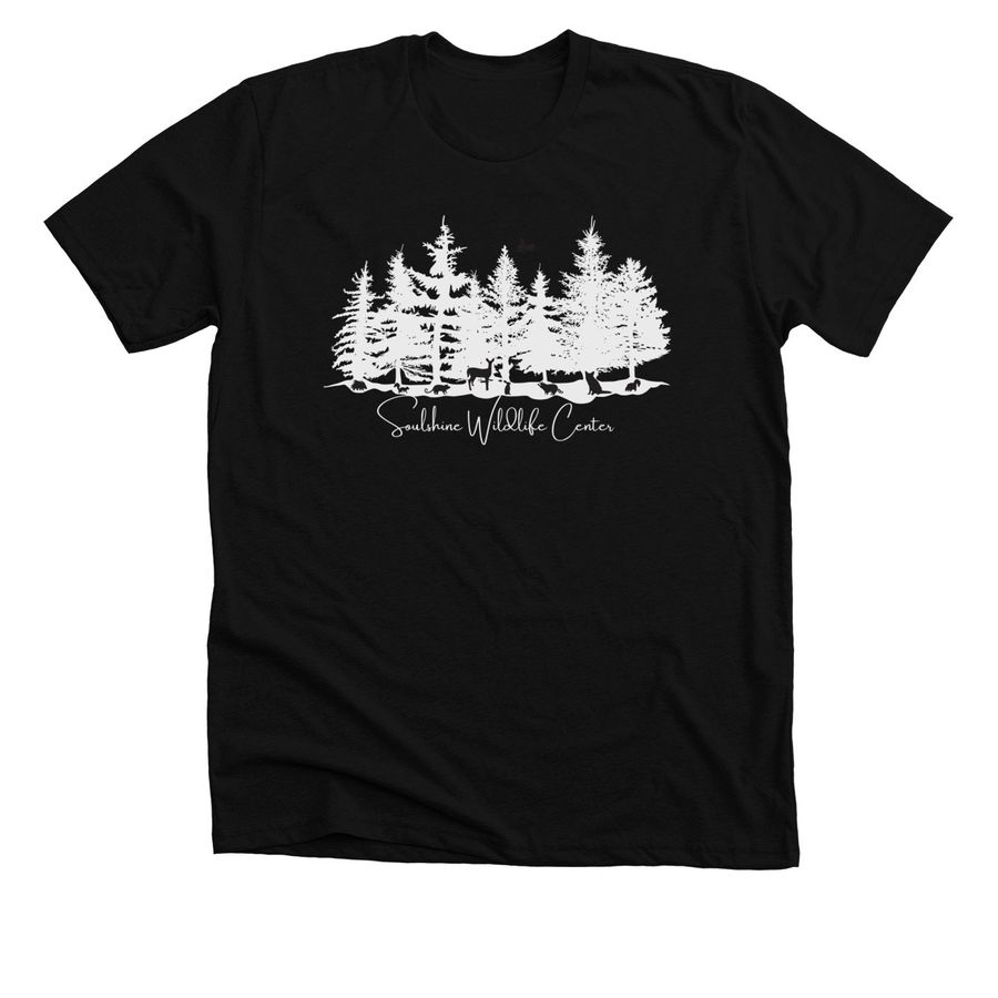 Soulshine White Pine Forest, a Solid Black Blend Premium Unisex Tee