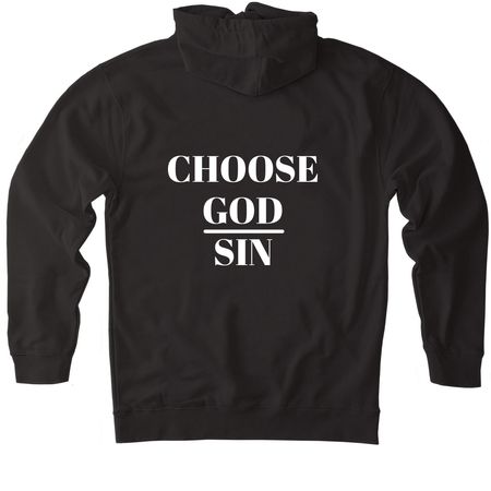 Choose God over sin Month, a Black Heavyweight Pullover Hoodie