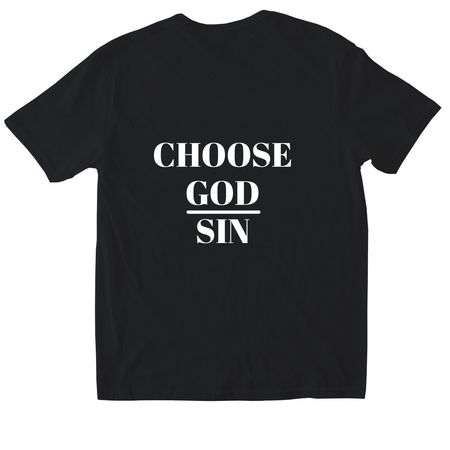 Choose God over sin Month, a Black Softstyle Cotton Tee