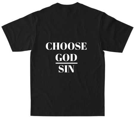 Choose God over sin Month, a Black Max Heavyweight Tee