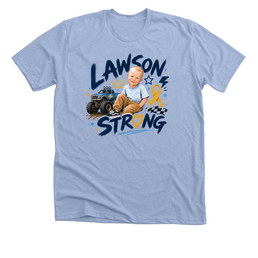 Lawson Strong&nbsp;, a Heather Baby Blue Premium Unisex Tee