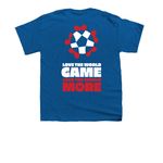 Acumen - Love the World, a Royal Blue Youth Unisex Tee (back-view)