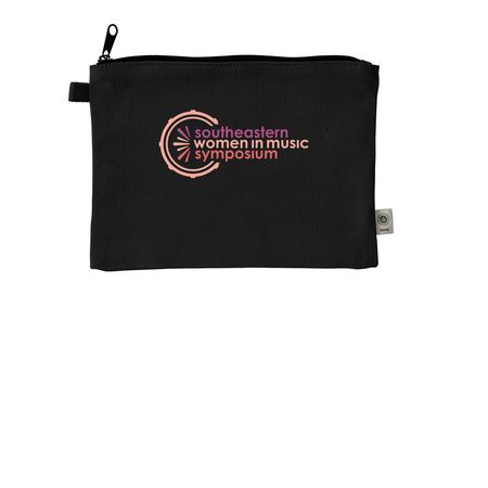 Small Pouch, a Black 9"x7" Hemp Blend Pouch