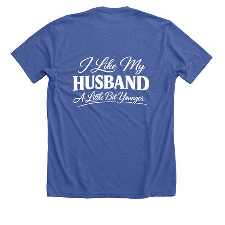 A little younger ?, a Solid True Royal Premium Unisex Tee (back-view)