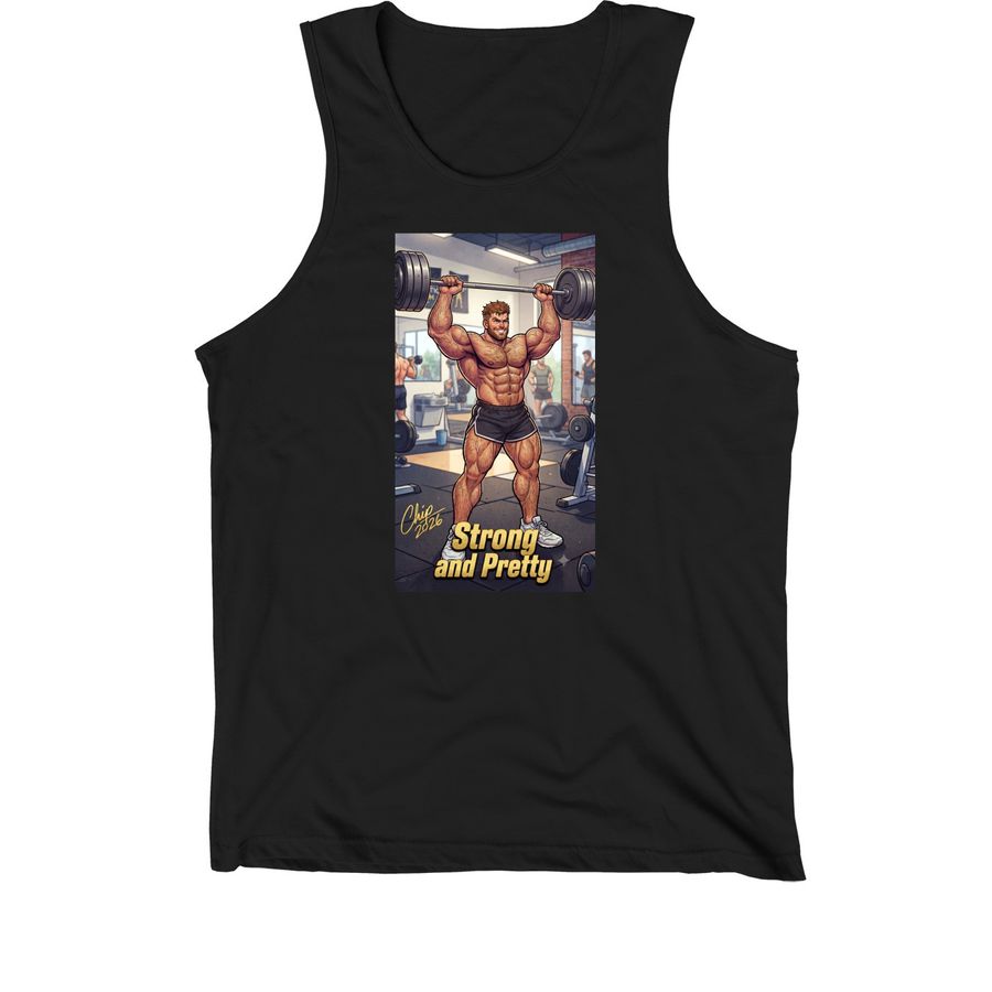 Strong and Pretty 1, a Black Premium Cotton Tank