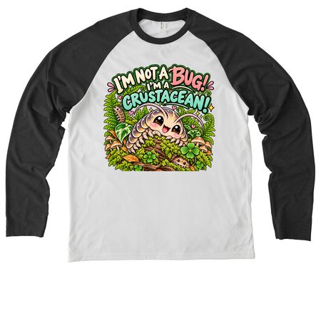 Not A Bug!, a Space Black/ Bright White Allmade Eco Triblend Colorblock Raglan Long Sleeve Tee