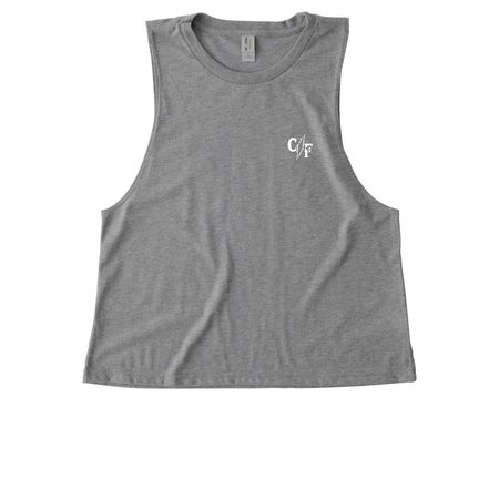 OG Logo 2.0, a Aluminum Grey Allmade Eco Triblend Women?s Muscle Tank (back-view)