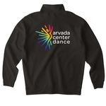 Arvada Center Dance Pride Merch, a Black Midweight Quarter Zip Pullover (back-view)