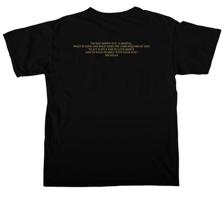 Harding University PA Program Merch, a Black Comfort Colors Unisex Tee (back-view)