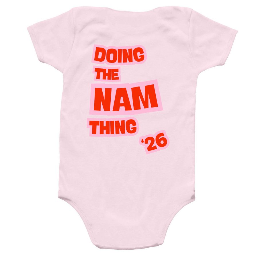 doing the NAM thing - baby&nbsp;, a Ballerina Infant Onesie (back-view)