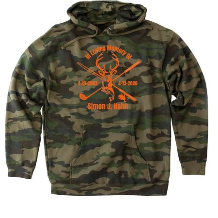 Simon Jess Hahn, a Forest Camo Heavyweight Camo Pullover Hoodie