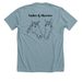Skeeter & Vader, a Heather Blue Lagoon Premium Unisex Tee (back-view)
