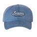 Signature Logo - Embroidered Hats, a Royal Blue Pigment Dye Baseball Cap