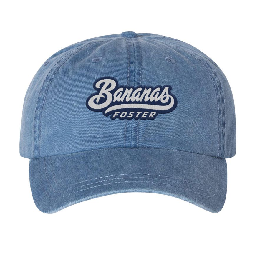 Signature Logo - Embroidered Hats, a Royal Blue Pigment Dye Baseball Cap