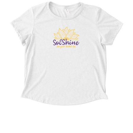 (Purple Logo) T-shirts & Crops, a Fairly White Allmade Eco Triblend Women?s Scoop Neck Tee