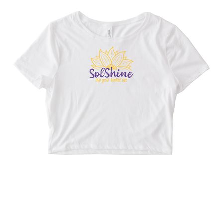 (Purple Logo) T-shirts & Crops, a White Women's Fitted Cropped Tee