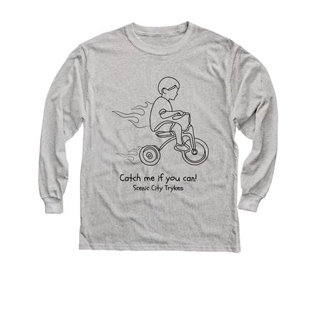 Catch me if you can!, a Sport Grey Youth Long Sleeve Tee