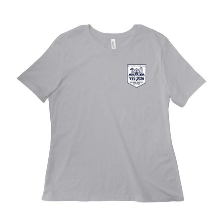 VBS 2026, a Solid Athletic Grey Women?s Relaxed Cotton Tee