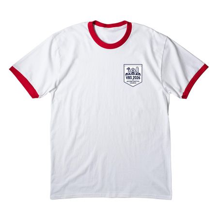 VBS 2026, a White/ Red Cotton Ringer Tee