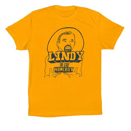 LINDY IS MY HOMEBOY, a Gold Premium Cotton Tee
