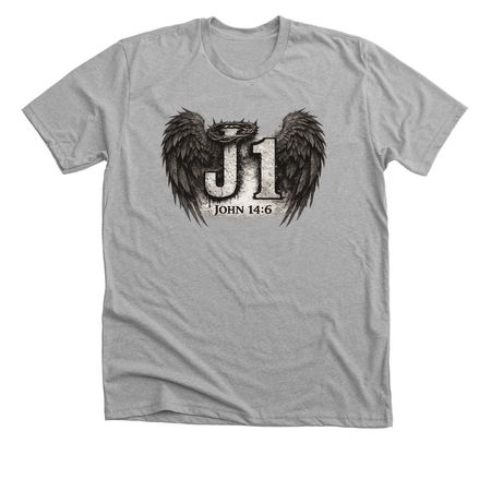 JESUS 1ST!, a Athletic Heather Premium Unisex Tee