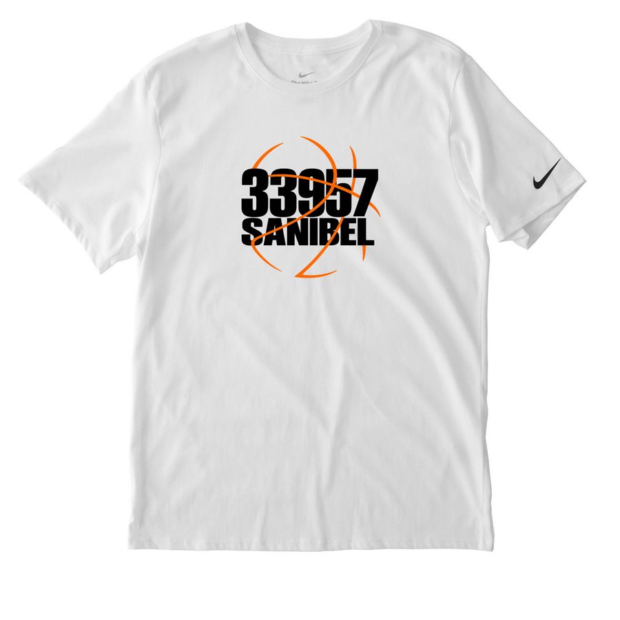 33957, a White Nike Dri-FIT Jersey Blend Performance Tee