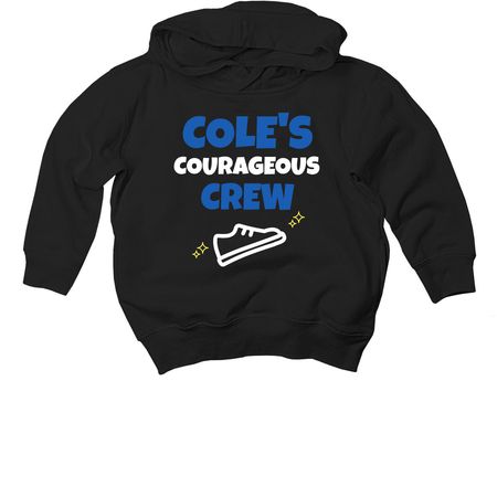 Cole's Courageous Crew, a Black Toddler Pullover Hoodie