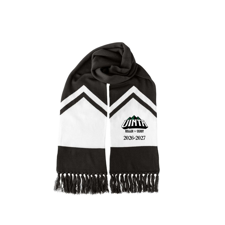 Bundle on Up, a Black/ White Two-Tone Gameday Scarf