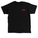 Basebra Tee, a Black Classic Unisex Tee (back-view)