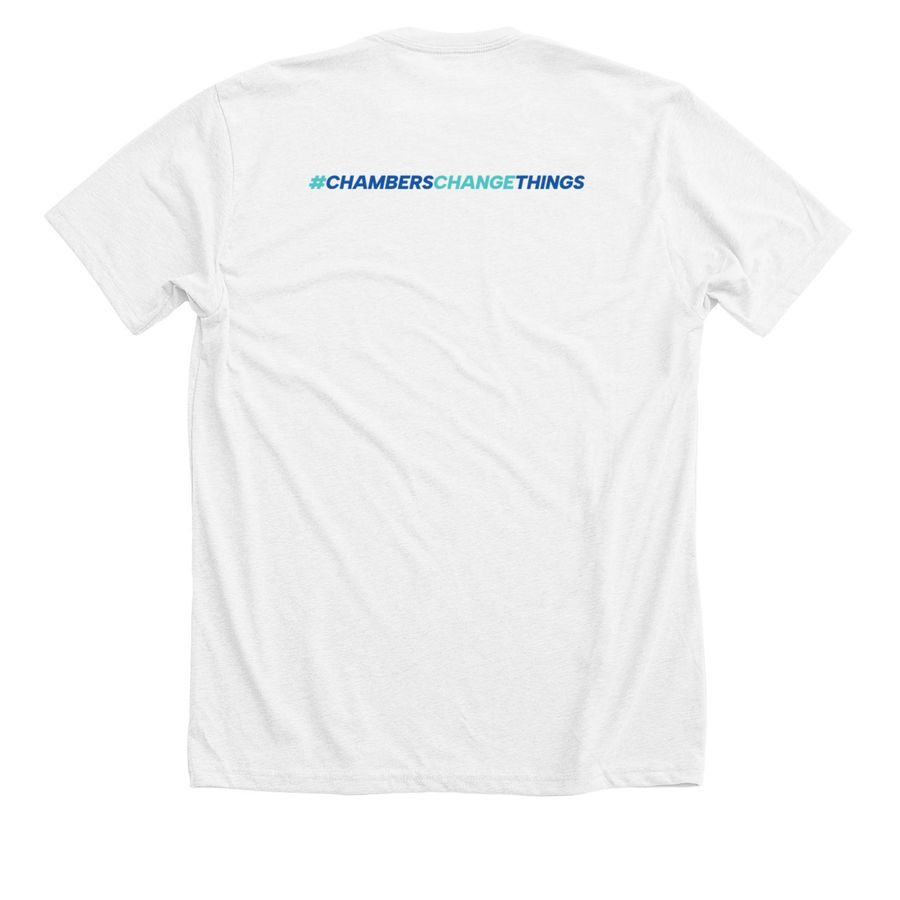 Chambers Change Things, a Solid White Blend Premium Unisex Tee (back-view)
