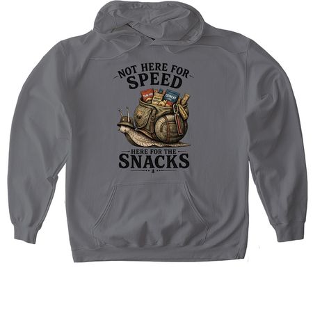 Not Here for Speed, a Charcoal Gildan Softstyle Pullover Hoodie