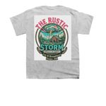 The Rustic Storm, a Sport Grey Youth Unisex Tee (back-view)