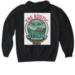 The Rustic Storm, a Black Gildan Softstyle Pullover Hoodie (back-view)