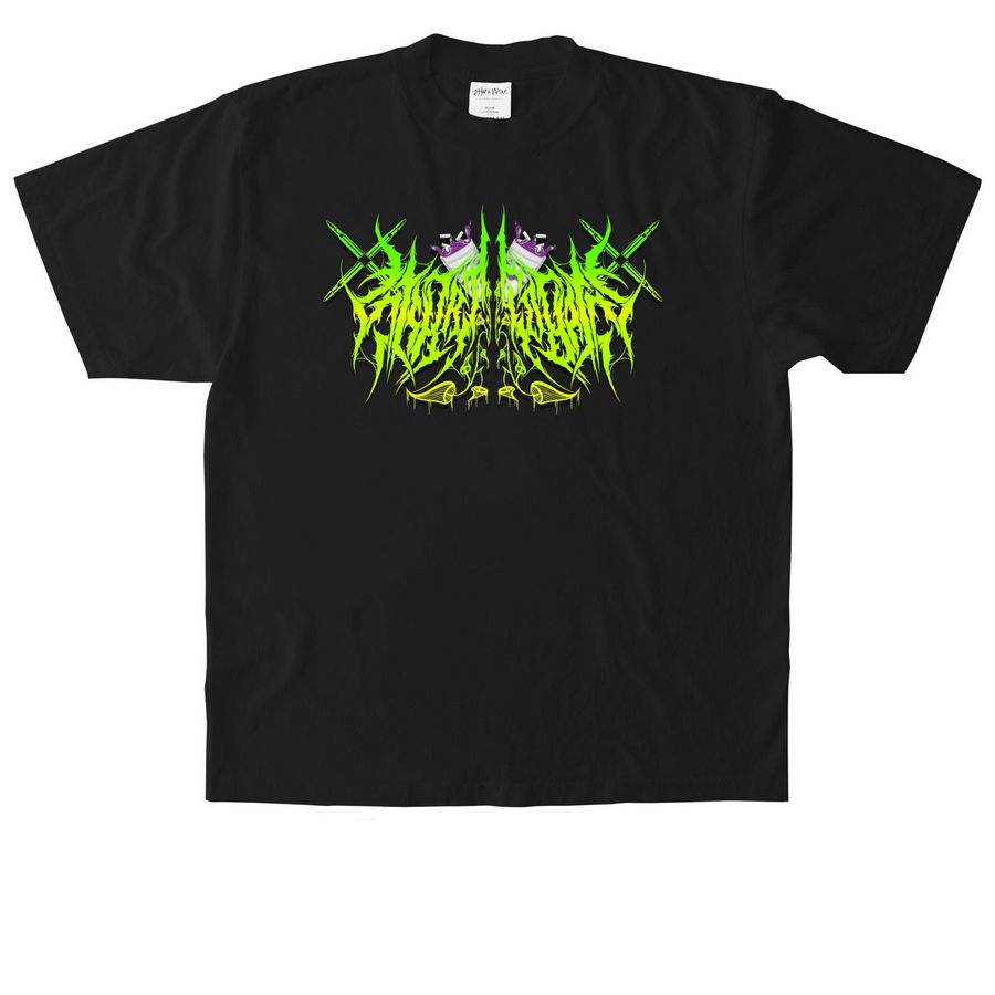 $KRRT COBAIN DEATH METAL LOGO, a Black Heavyweight Garment Dye Tee